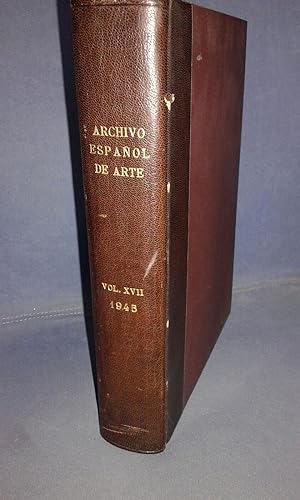 ARCHIVO ESPAÑOL DE ARTE. Vol. XVII. 1945 Año completo