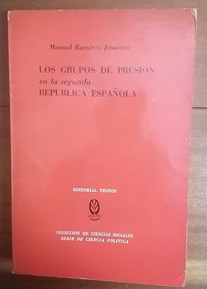 LOS GRUPOS DE PRESIÓN EN LA SEGUNDA REPÚBLICA ESPAÑOLA