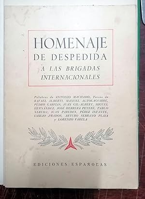 HOMENAJE DE DESPEDIDA A LAS BRIGADAS INTERNACIONALES