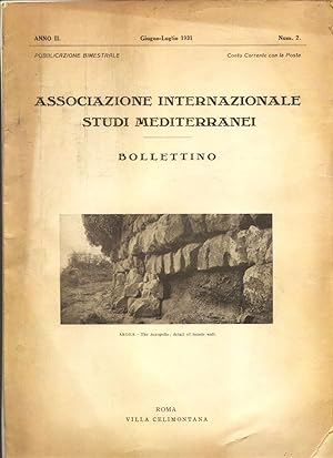 ASSOCIAZIONE INTERNAZIONALE STUDI MEDITERRANEI. Bollettino. Anno II. nº-2 1931