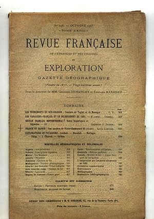 REVUE FRANCAISE DE L ETRANGER ET DES COLONIES ET EXPLORATION. Gazette géographique. nº-298. Octob...
