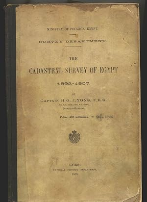 THE CADASTRAL SURVEY OF EGYPT. 1892 - 1907