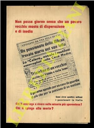 Ecco come De Gasperi tratta i pensionati. Votate contro De Gasperi e i suoi servi.