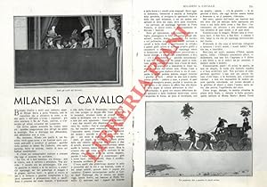 Bild des Verkufers fr Milanesi a cavallo. zum Verkauf von Libreria Piani