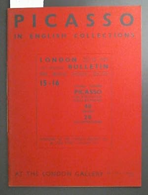 Seller image for Picasso In English Collections London 15-16 Bulletin for sale by Marcus Campbell Art Books