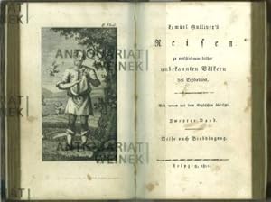 Bild des Verkufers fr Lemuel Gulliver's Reisen zu verschiedenen bisher unbekannten Vlkern des Erdbodens. Von neuem aus dem Englischen bersetzt. Erster Band: Reise nach Liliput. Zweiter Band: Reise nach Brobdingnag. zum Verkauf von Antiquariat Weinek