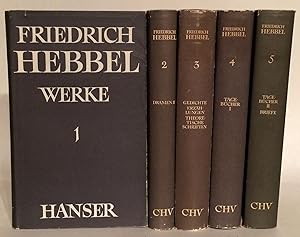 Imagen del vendedor de Werke. Fnf Banden (komplett). Erster Band: Dramen I; zweiter Band: Dramen II; dritter Band: Gedichte, Erzhlungen, Schriften; vierter Band: Tagebcher I; fnfter Band: Tagebcher II, Briefe. a la venta por Thomas Dorn, ABAA