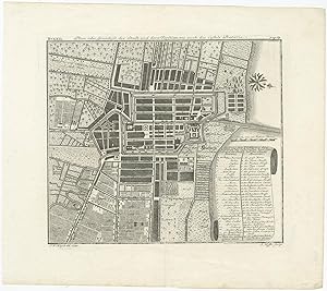 Antique Plan of Batavia and Surroundings by J.W. Heijdt (1739)