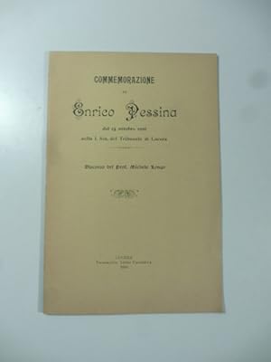 Commemorazione di Enrico Pessina del 15 ottobre 1916 nella I sez. del Tribunale di Lucera