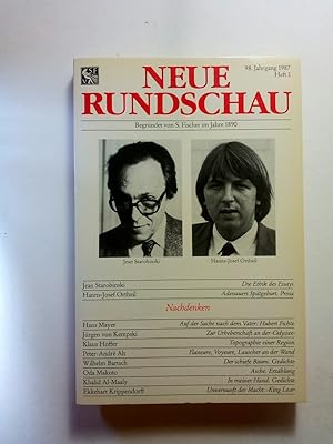 Bild des Verkufers fr Neue Rundschau 98. Jahrgang 1987 Heft 1 zum Verkauf von ANTIQUARIAT Franke BRUDDENBOOKS