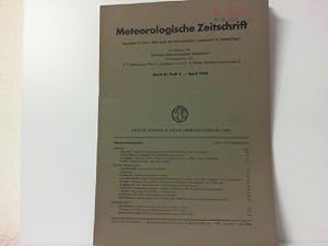 Bild des Verkufers fr Meteorologische Zeitschrift Band 61, Heft 4. - April 1944 zum Verkauf von Zellibooks. Zentrallager Delbrck