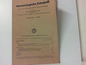 Bild des Verkufers fr Meteorologische Zeitschrift Band 61, Heft 7. - Juli 1944 zum Verkauf von Zellibooks. Zentrallager Delbrck