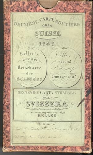 DEUXIEME carte routière de la Suisse. D'après Keller. 1843. / Seconda carta stradale della Svizze...