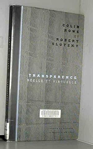 Image du vendeur pour Transparence relle et virtuelle mis en vente par JLG_livres anciens et modernes