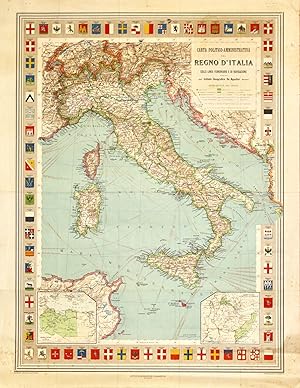 Carta politico-amministrativa del Regno d'Italia colle linee ferroviarie e di navigazione