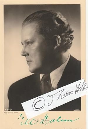 WILL DOHM (1897-1948) deutscher Schauspieler, mit der Schauspielkollegin Heli Finkenzeller verhei...