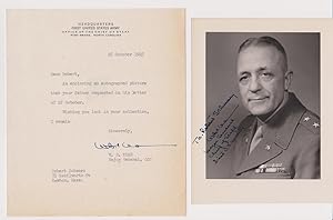 Typed note, signed, with studio portrait inscribed and signed