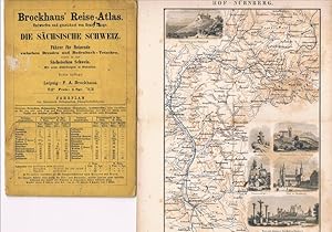 Brockhaus' Reise-Atlas. Entworfen und gezeichnet von Henry Lange. [2 Reiseführer] Die sächsische ...