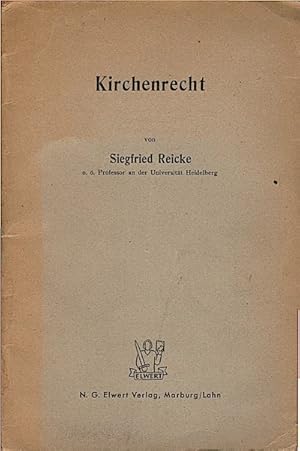 Bild des Verkufers fr Kirchenrecht ; Teildruck aus der Einfhrung in die Rechtswissenschaft zum Verkauf von Schrmann und Kiewning GbR