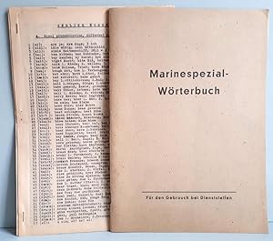 Marinespezial-Wörterbuch - Für den Gebrauch bei Diensstellen / Handwörterbuch für den Verkehr mit...