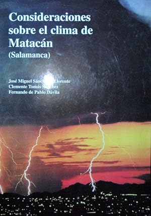 Imagen del vendedor de Consideraciones Sobre El Clima De Matacn Salamanca a la venta por La Bodega Literaria