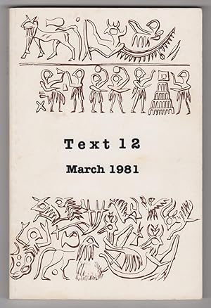 Immagine del venditore per Text 12 (March 1981) venduto da Philip Smith, Bookseller