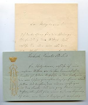 Bild des Verkufers fr 2 eigenh. Briefe mit U. zum Verkauf von Antiquariat INLIBRIS Gilhofer Nfg. GmbH