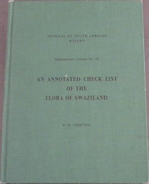 An Annotated Check List of the Flora of Swaziland - Supplementary Volume Vol VI