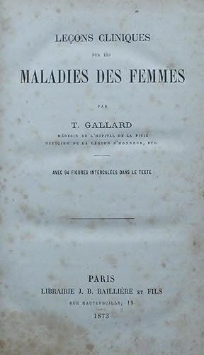 Leçons cliniques sur les maladies des femmes