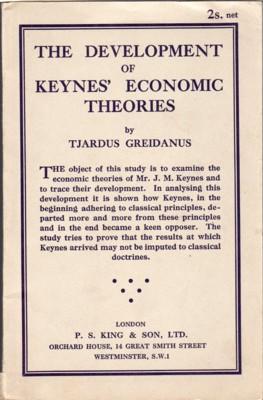 The Development of Keynes' Economic Theories