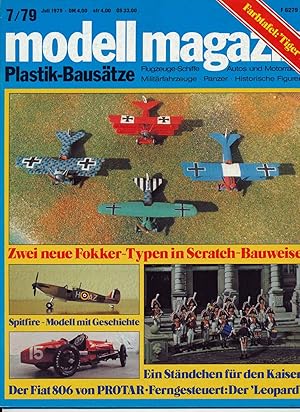 Bild des Verkufers fr modell magazin. Plastik-Baustze. Flugzeuge-Schiffe - Autos und Motorrder - Militrfahrzeuge - Panzer - Historische Figuren. hier: Heft 7/1979. zum Verkauf von Versandantiquariat  Rainer Wlfel