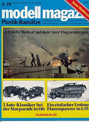 Bild des Verkufers fr modell magazin. Plastik-Baustze. Flugzeuge-Schiffe - Autos und Motorrder - Militrfahrzeuge - Panzer - Historische Figuren. hier: Heft 4/1979. zum Verkauf von Versandantiquariat  Rainer Wlfel