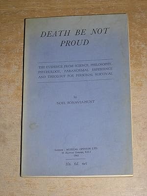 Imagen del vendedor de Death Be Not Proud a la venta por Neo Books