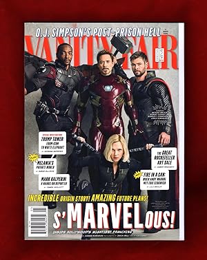 Vanity Fair Magazine (Holiday 2017/2018). Scarlett Johansson, Robert Downey, Jr., Anthony Mackie,...