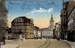 Ansichtskarte / Postkarte Döbeln in Mittelsachsen, Obermarkt, Straßenpartie