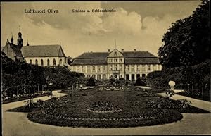 Ansichtskarte / Postkarte Oliva Danzig, Schloss und Schlosskirche