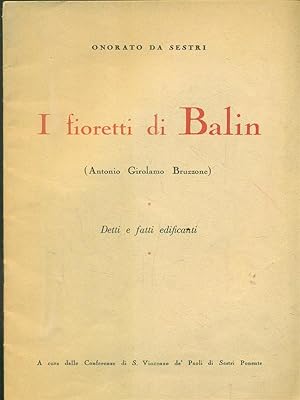 Bild des Verkufers fr I fioretti di Balin zum Verkauf von Librodifaccia