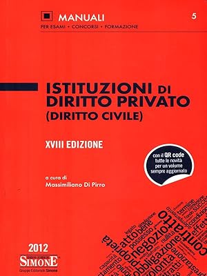 Bild des Verkufers fr Istituzioni di diritto privato (Diritto Civile) zum Verkauf von Librodifaccia