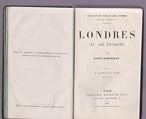 Londres et ses environs. 2 cartes et 7 plans. Guides Diamant - Collection des Guides Joanne. 1879