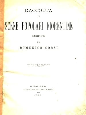 Bild des Verkufers fr Raccolta di scene popolari fiorentine zum Verkauf von Librodifaccia