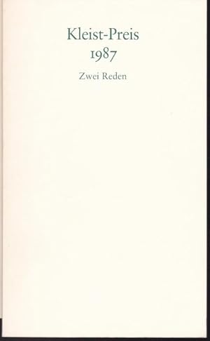 Seller image for Kleist-Preis 1987. Zwei Reden for sale by Graphem. Kunst- und Buchantiquariat