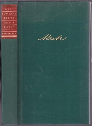 Seller image for Mete Fontane. Briefe an die Eltern 1880-1882. Hrsg. v. Edgar R. Rosen for sale by Graphem. Kunst- und Buchantiquariat