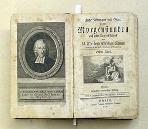 Imagen del vendedor de Unterhaltungen mit Gott in den Morgenstunden auf jeden Tag des Jahres. [1. u. 2. Teil in 1 Bd.]. a la venta por antiquariat peter petrej - Bibliopolium AG