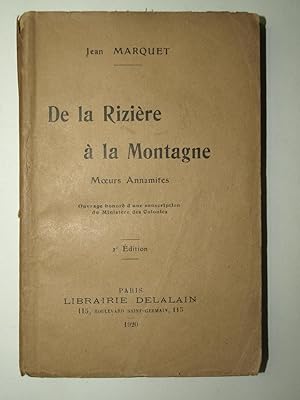 Image du vendeur pour De la rizire  la montagne. Moeurs annamites. mis en vente par Librairie Aubry