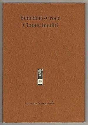 Image du vendeur pour Cinque inediti mis en vente par Libreria Oltre il Catalogo