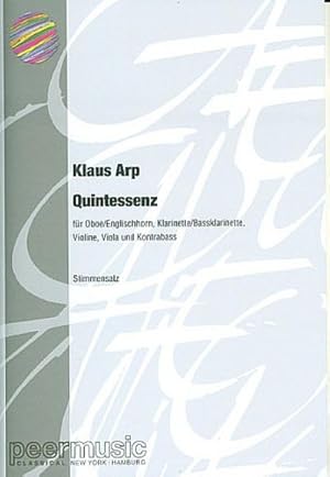 Bild des Verkufers fr Quintessenz fr Oboe (Englischhorn),Klarinette (Baklarinette) Violine, Viola und Kontraba : Partitur zum Verkauf von AHA-BUCH GmbH