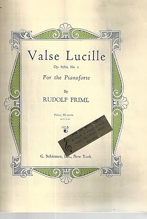 Seller image for Valse Lucille for the Pianoforte Op 85bis No 1- Simplified Version for sale by Vada's Book Store
