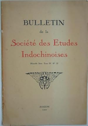 Imagen del vendedor de Bulletin de la Socit des Etudes Indochinoises, tome IV, n3, a la venta por LIBRAIRIE L'OPIOMANE