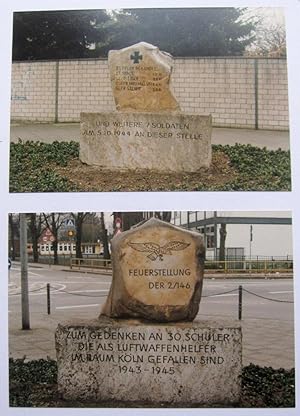 Gedenkstein in Köln-Holweide: Konvolut zahlreicher orig. Dokumente: orig. Farb-Photos, orig. Brie...
