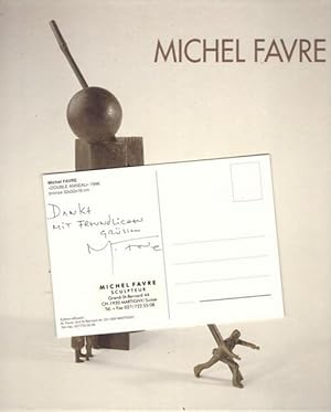 Michel Favre. Sculpteur. Plastiker (Mit handsignierter Einladungskarte des Künstlers)